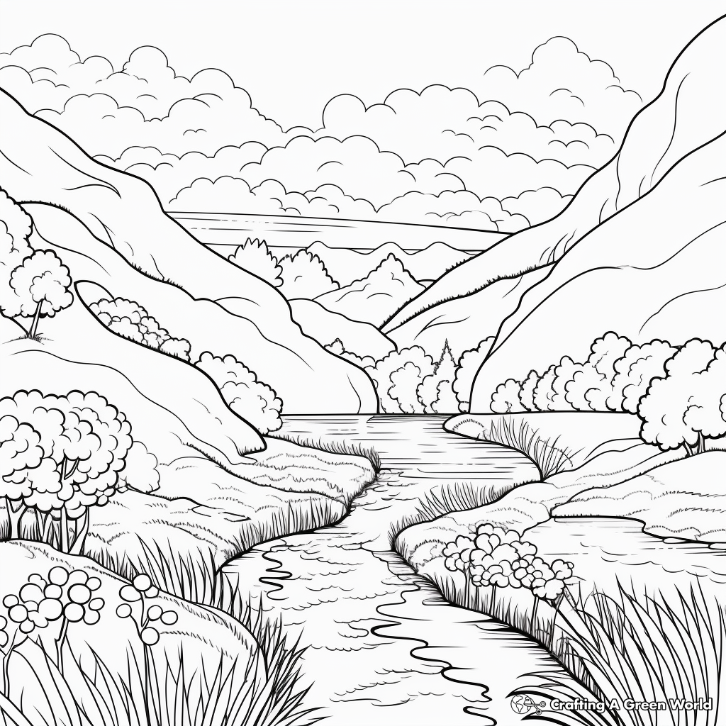 Scenic Landscapes from Around the World Coloring Pages 3