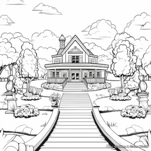 Scenic Outdoor Wedding Venue Coloring Pages 2