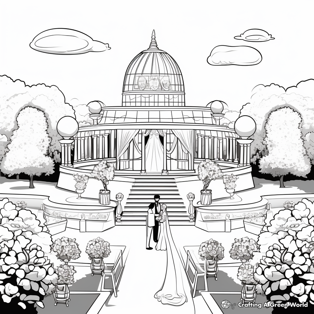 Scenic Outdoor Wedding Venue Coloring Pages 4