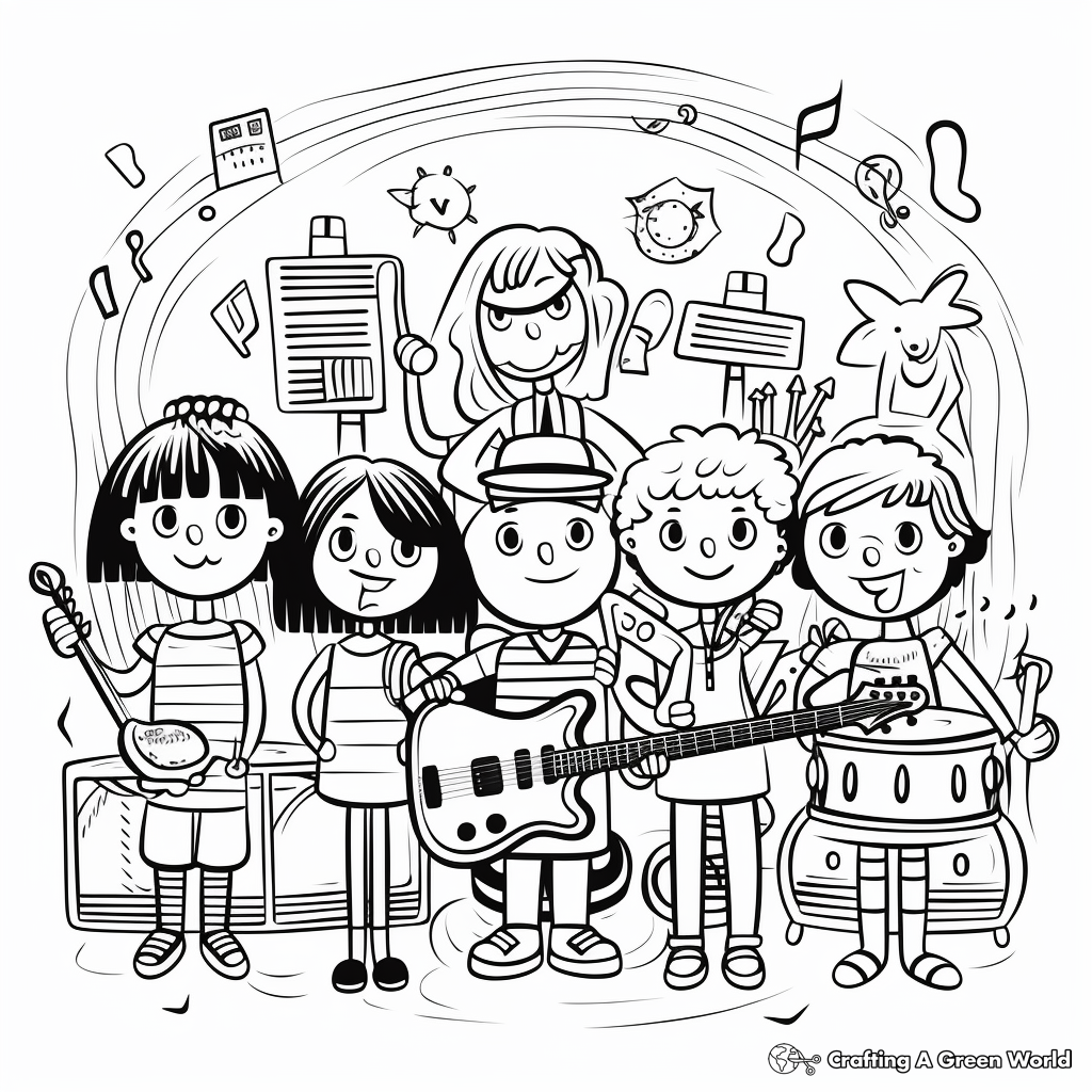 School Band Music Coloring Pages 4