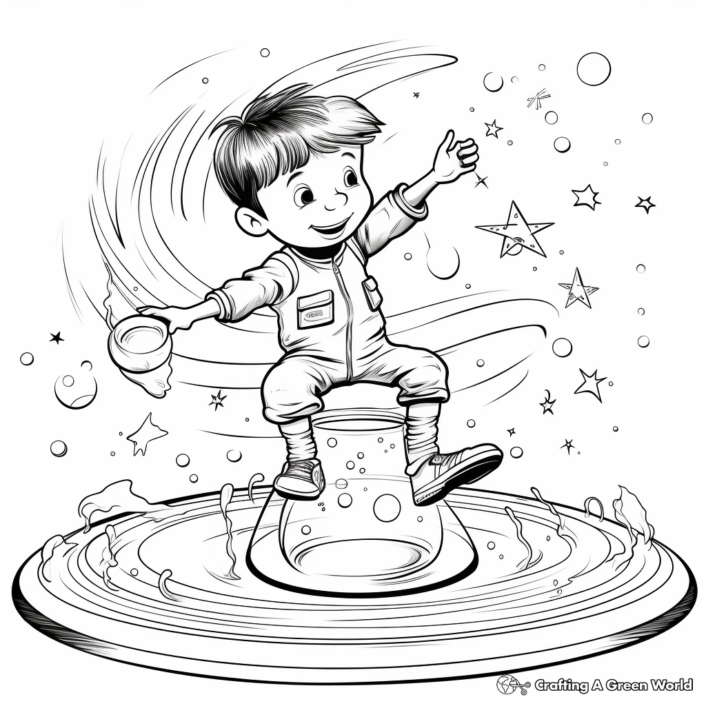 Science and Art: Gravity Paint Pour Coloring Pages 4