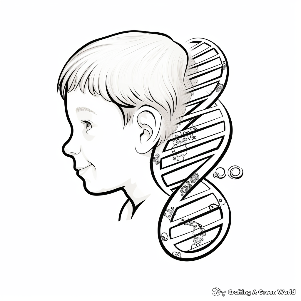 Science-Based DNA and Ear Shape Coloring Pages 2