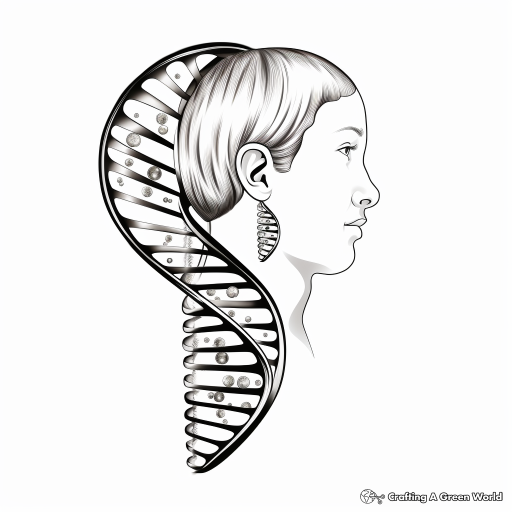 Science-Based DNA and Ear Shape Coloring Pages 3