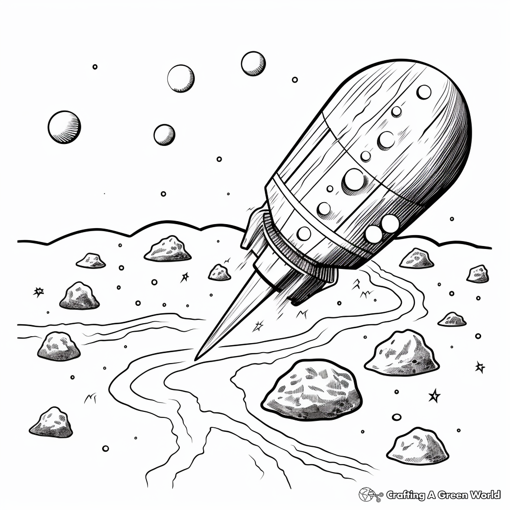 Science Themed Asteroid vs Comet Coloring Pages 3