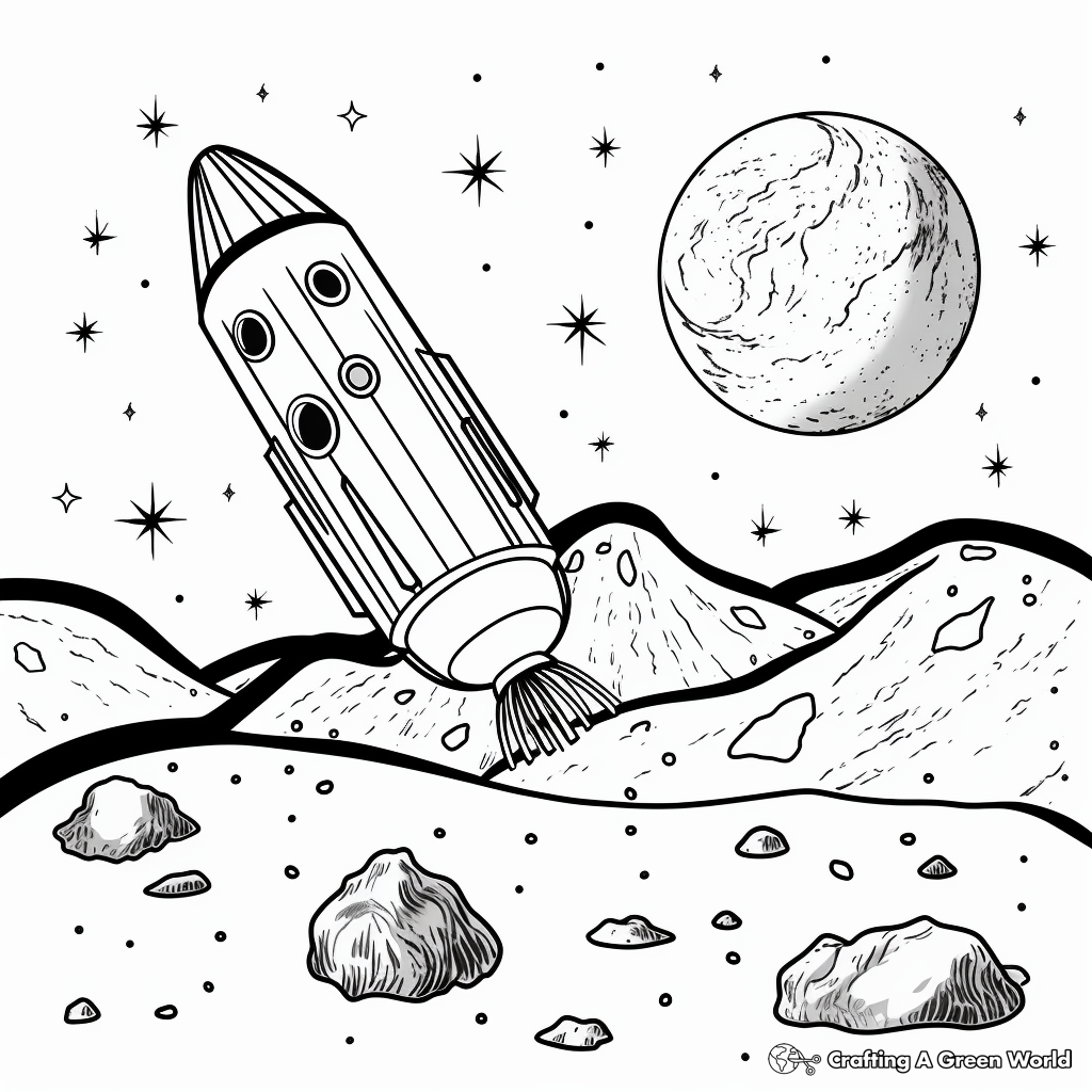 Science Themed Asteroid vs Comet Coloring Pages 4