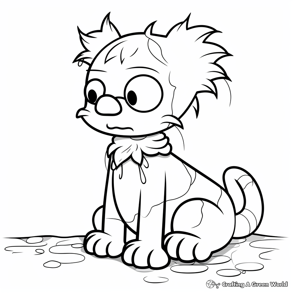 Scratchy from The Simpsons Coloring Pages 4
