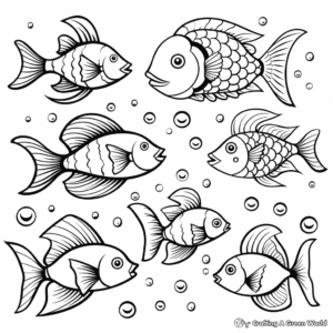 Sea Creatures: Easy Coloring Pages 1