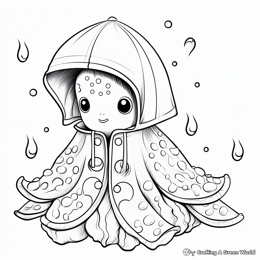 Sea Life-inspired Raincoat Coloring Pages 2