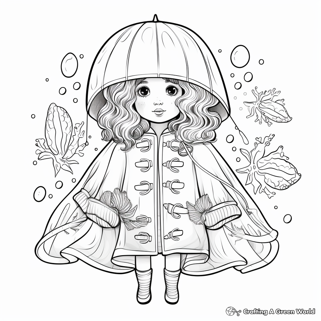 Sea Life-inspired Raincoat Coloring Pages 4