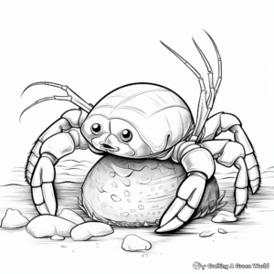 Seafood Delight: Lobster and Crab Coloring Pages 1