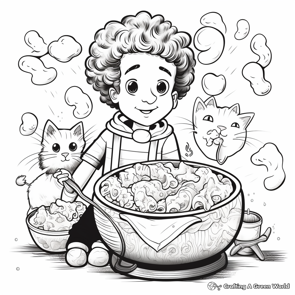 Seafood Lover's Lobster Mac and Cheese Coloring Pages 1