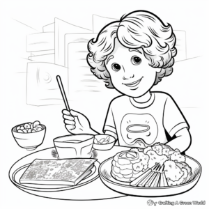 Seafood Lover's Lobster Mac and Cheese Coloring Pages 2