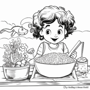 Seafood Lover's Lobster Mac and Cheese Coloring Pages 3