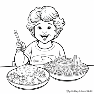 Seafood Lover's Lobster Mac and Cheese Coloring Pages 4