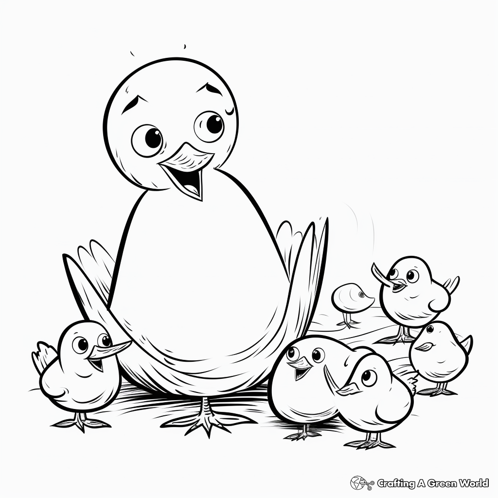 Seagulls Hatching from Eggs Coloring Pages 2