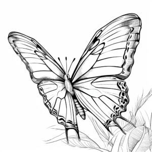Season Special: Autumn Monarch Butterfly Coloring Pages 2