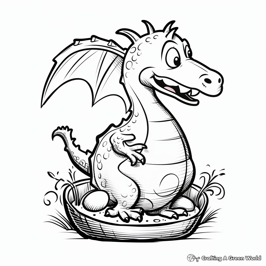 Seasonal Easter-Themed Dinosaur Egg Coloring Pages 4
