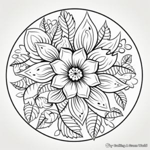 Seasonal Mandala Coloring Pages: Spring, Summer, Fall, Winter 4
