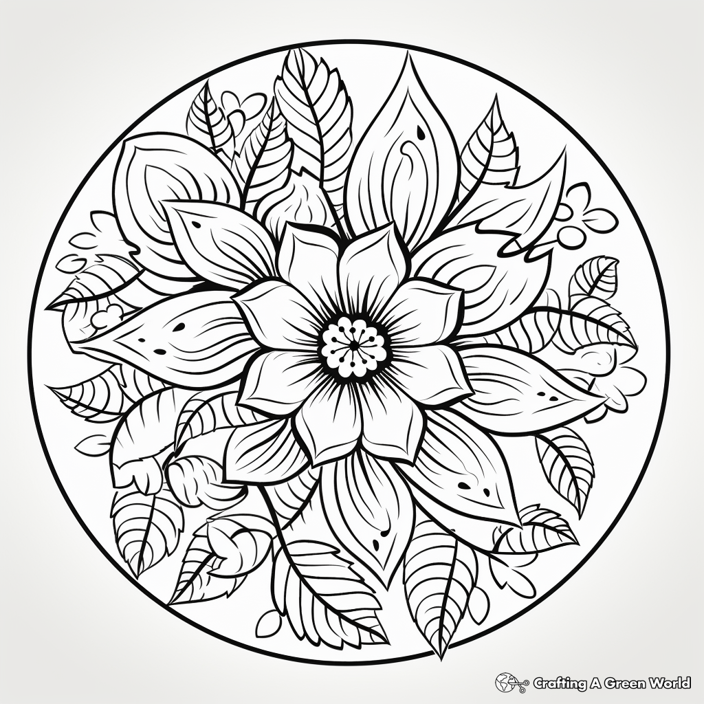 Seasonal Mandala Coloring Pages: Spring, Summer, Fall, Winter 4