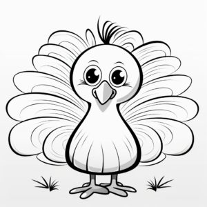 Seasonal Spring Baby Turkey Coloring Pages 1
