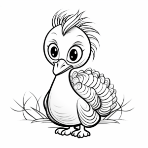 Seasonal Spring Baby Turkey Coloring Pages 3