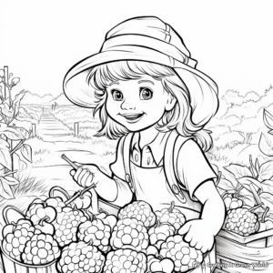Seasonal: Autumn Blackberry Harvest Coloring Pages 2