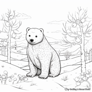 Seasons of the Black Bear: Winter Payoff Coloring Pages 1