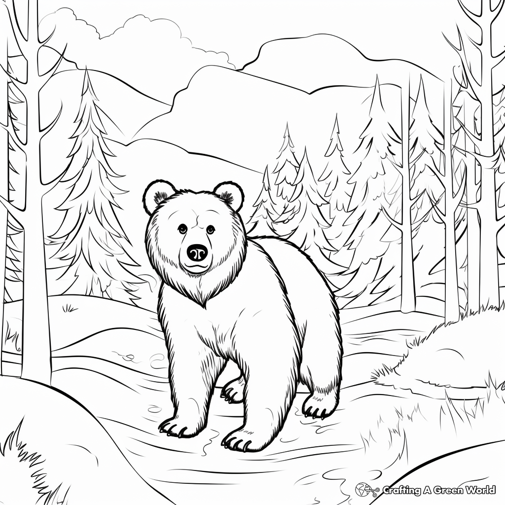 Seasons of the Black Bear: Winter Payoff Coloring Pages 3