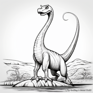 Seismosaurus: The Earth Shaker Coloring Pages 1