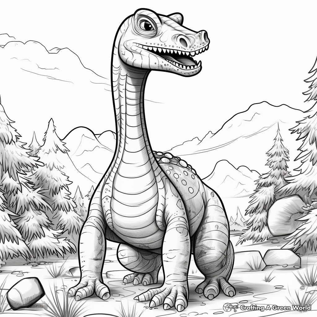 Seismosaurus: The Earth Shaker Coloring Pages 2