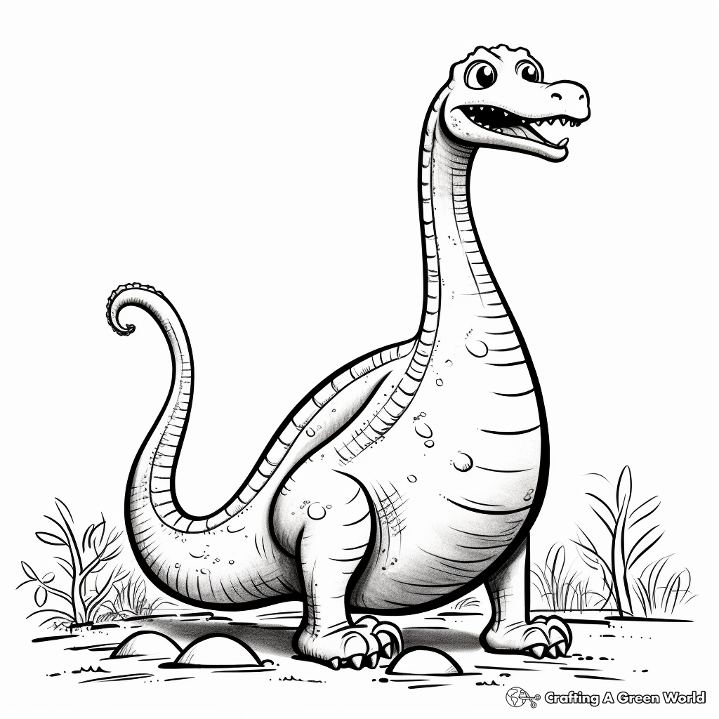Seismosaurus: The Earth Shaker Coloring Pages 4
