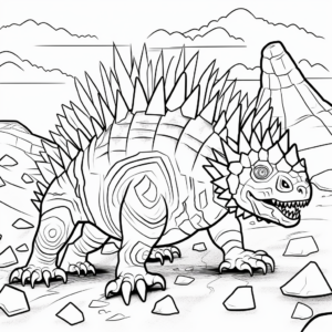 Self-guided Stegosaurus Fossil Excavation Coloring Pages 3