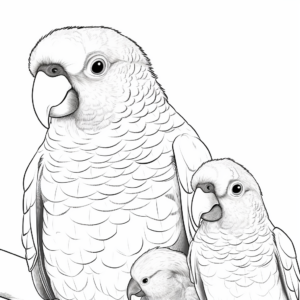 Senegal Parrot Family Coloring Pages 3