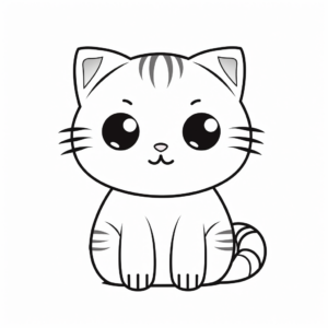 Serious Scottish Fold Coloring Pages 3