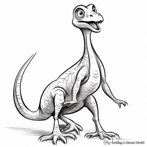 Shadowed Compysognathus Coloring Pages for Older Kids 2