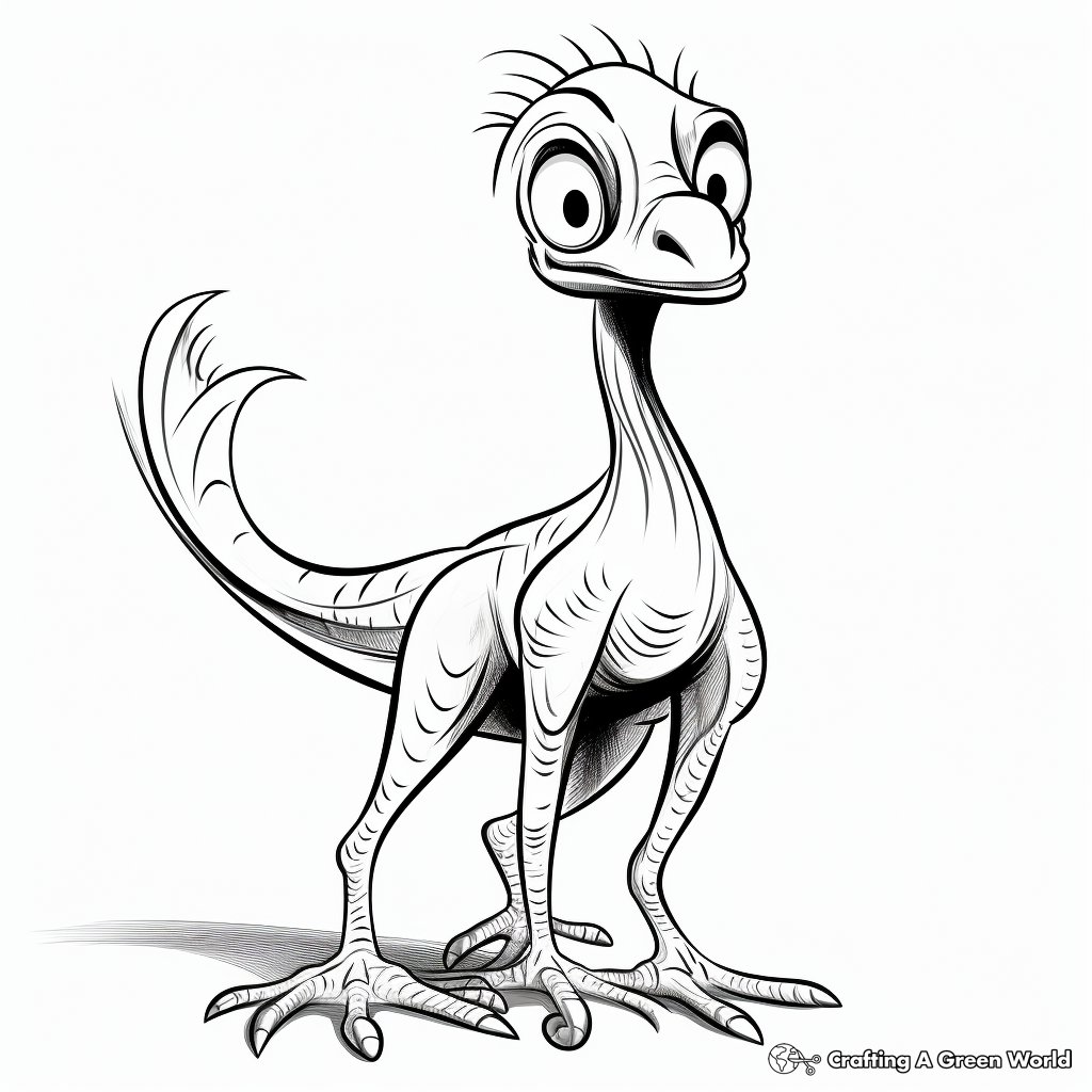 Shadowed Compysognathus Coloring Pages for Older Kids 4