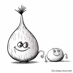 Shallot and Red Onion Coloring Pages 3