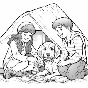 Shelter Volunteer Coloring Page for Kids 1