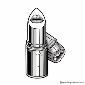 Shimmery Metallic Lipstick Coloring Pages 2