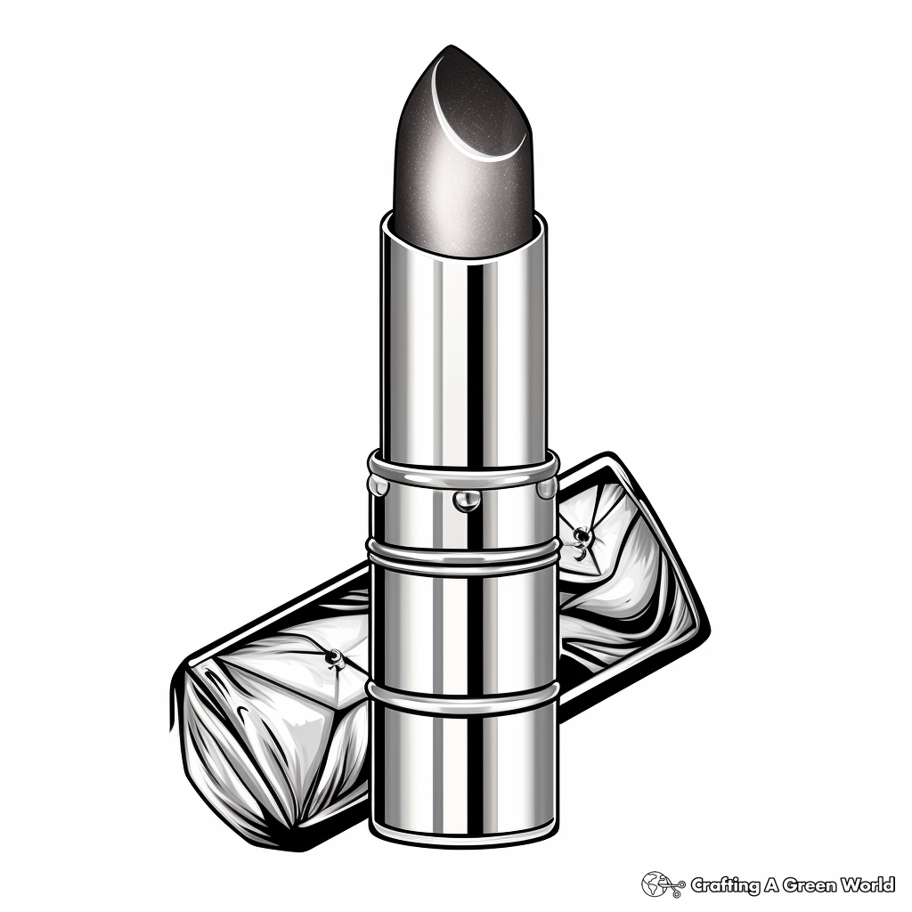 Shimmery Metallic Lipstick Coloring Pages 3