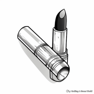 Shimmery Metallic Lipstick Coloring Pages 4