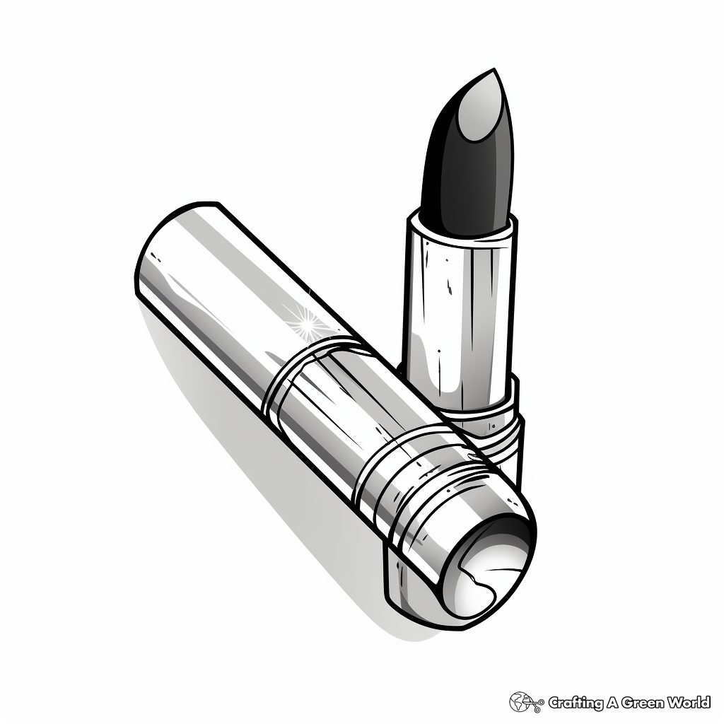 Shimmery Metallic Lipstick Coloring Pages 4