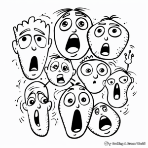 Shocked Surprised Faces Coloring Pages 2