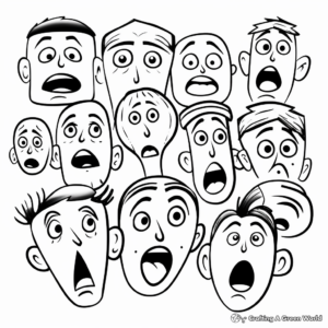 Shocked Surprised Faces Coloring Pages 3