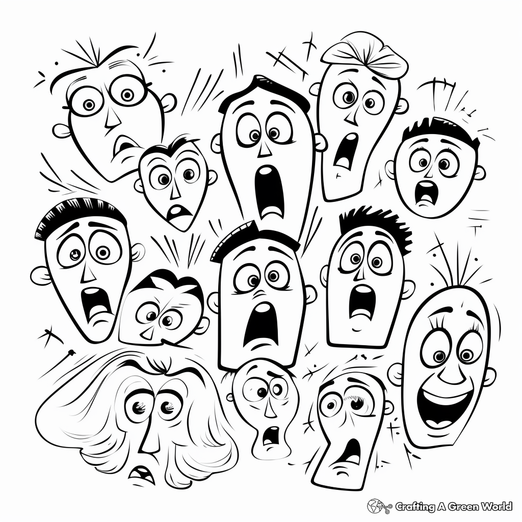 Shocked Surprised Faces Coloring Pages 4
