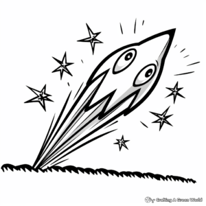 Shooting Star Coloring Pages for Children 2
