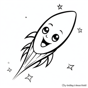 Shooting Star Coloring Pages for Children 4