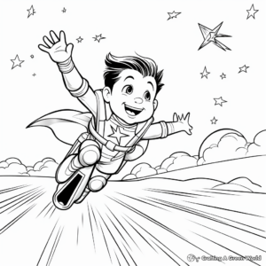 Shooting Stars Crossing The Milky Way Coloring Pages 2
