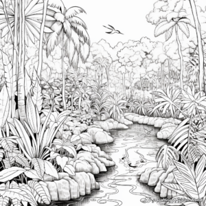 Showcasing Biodiversity: Amazon Jungle Coloring Pages 2