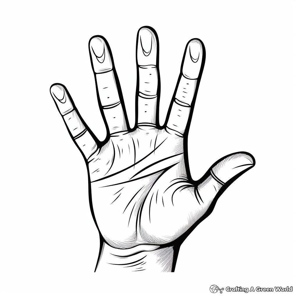 Sign Language Hand Gestures Coloring Pages 1